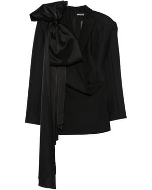 David Koma Bow Detail Mini Dress - Black