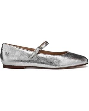 Geox Marsilea Buckle Strap Ballet Flats - White