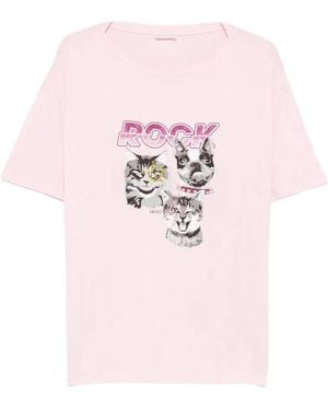 Liu Jo Graphic-Print T-Shirt - Pink