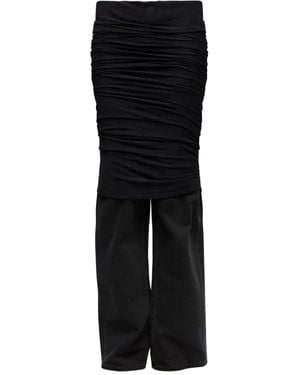 MM6 by Maison Martin Margiela Gathered Jeans - Black