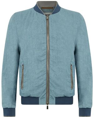 Moorer Padded Zip Jacket - Blue