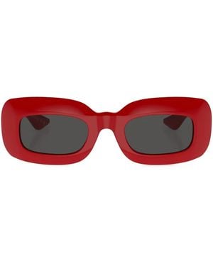 Oliver Peoples 1966C Rectangle-Frame Sunglasses - Red