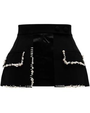 Dice Kayek Pear-Embellished Skirt Belt - Black