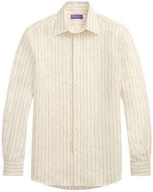 Ralph Lauren Camicia Gessata - Bianco