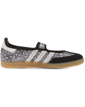 adidas Samba Jane Floral-Lace Ballet Flats - White