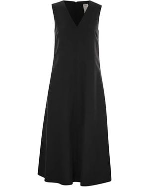 Weekend by Maxmara Egoista Sleevless V-Neck Dress - Black