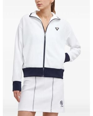 Guess Mylah Zip-Up Sweatshirt - White