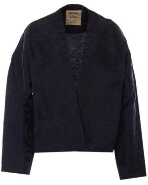 Uma Wang Klarke Floral-Paisley Jacket - Blue