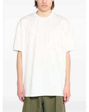 Ssstein Camiseta Con Bolsillo Oversize - Blanco