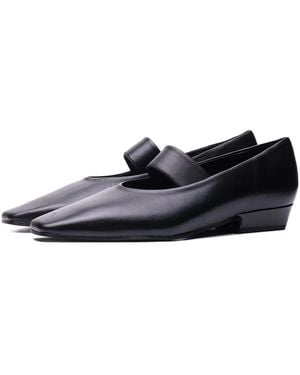 Poche Paris Strap-Detail Court Shoes - Blue