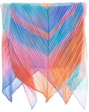 Pleats Please Issey Miyake Pleated Ombre Scarf - Blue