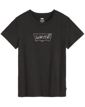 Levi's Camiseta Con Logo Y Detalles De Cristal - Negro