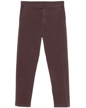 Canali Twill-Weave Trousers - Purple