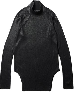 Julius Coated High-Neck Sweater - Black