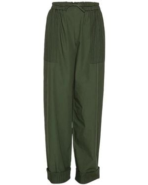 Henrik Vibskov Helmet Pleated-Panel Trousers - Green