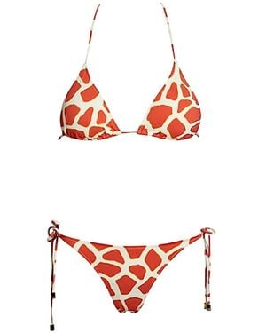 SOFIA ERHAN Giraffe-Print Bikini - White