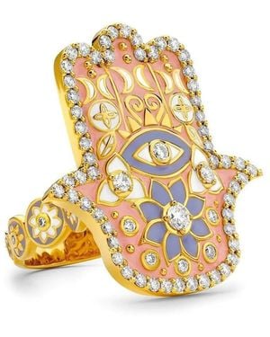 Buddha Mama Anello Hamsa - Metallizzato