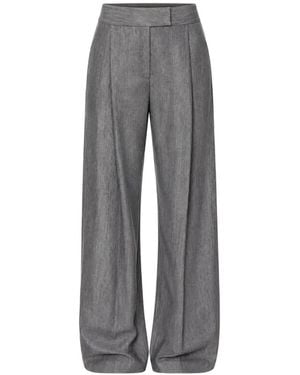The Sei Wide-Leg-Hose Mit Bundfalten - Grau