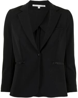 Veronica Beard Scuba Schoolboy Dickey Single-Breasted Blazer - Black