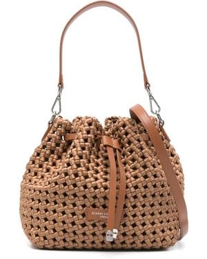 Gianni Chiarini Fiore バケットバッグ - ブラウン