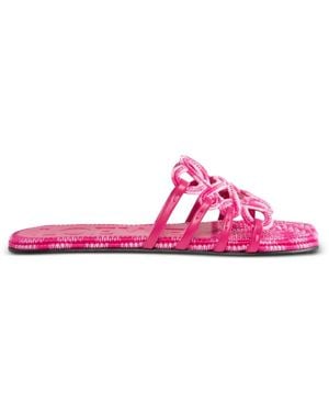 Loewe Petal Anagram Sandalen Mit Stickerei - Pink