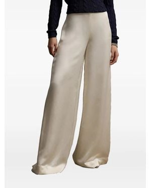 Ralph Lauren Satin Trousers - Natural