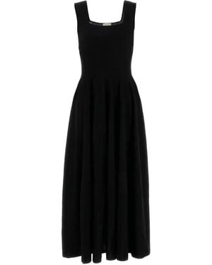 KHAITE Vestido Jodie con cuello cuadrado - Negro