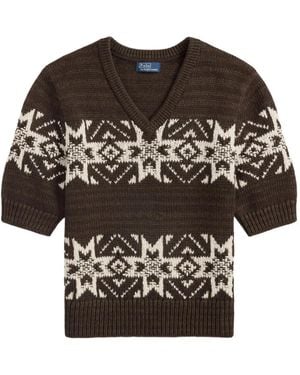 Polo Ralph Lauren Pullover Mit Fairisle-Muster - Schwarz