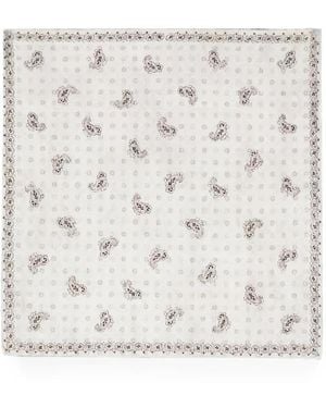 Brunello Cucinelli Pañuelo De Bolsillo Con Estampado De Cachemira - Gris