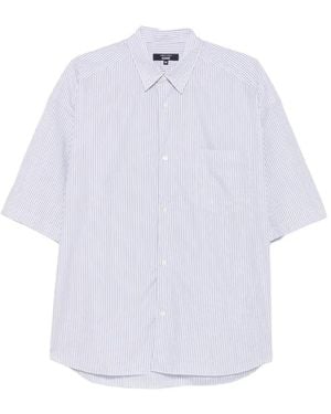 Comme des Garçons Chemise Rayée À Manches Courtes - White