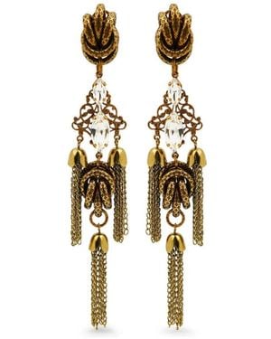 Anton Heunis Orecchini Nala Con Cristalli - Metallizzato