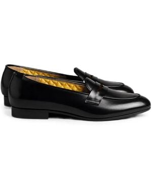 Fortela Crosby Leather Loafers - Black
