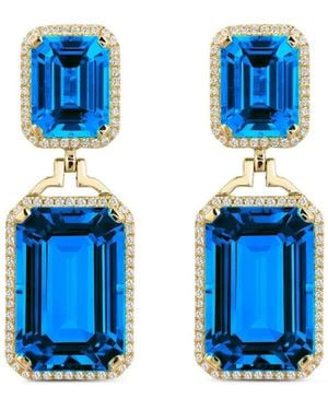Goshwara Gossip Multi-Stone Earrings - Blue