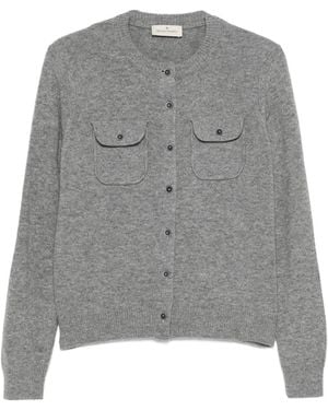 Bruno Manetti Double-Pocket Wool Cardigan - Gray