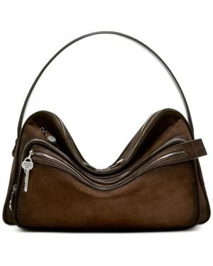 Acne Studios Camero Camera Suede Shoulder Bag - Black
