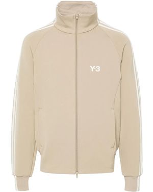 Y-3 Sudadera 3-Stripes con cremallera y logo - Neutro