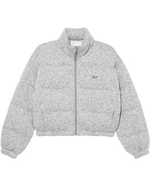 Chocoolate Logo-Embroidered Puffer Jacket - Grey