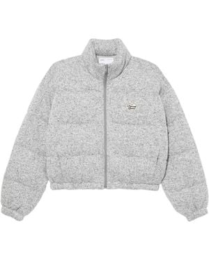 Chocoolate Logo-Embroidered Puffer Jacket - Gray