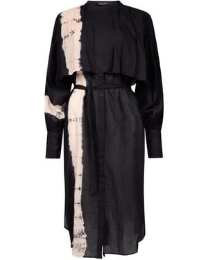 Mes Demoiselles Laly Long-Sleeve Belted Mini Dress - Black