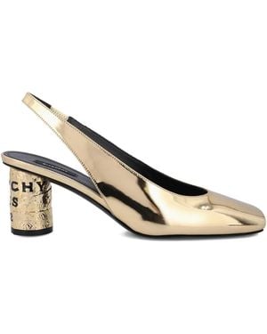 Givenchy Tape Slingbacks Aus Leder Mit Spiegeleffekt - Natur