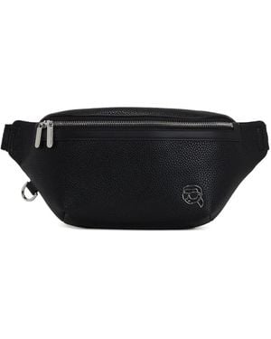 Karl Lagerfeld Gürteltasche mit Logo-Patch - Schwarz