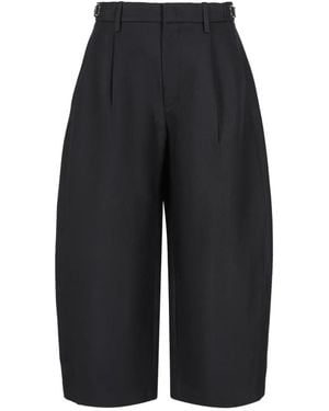 JNBY Pleated Wide-Leg Trousers - Black