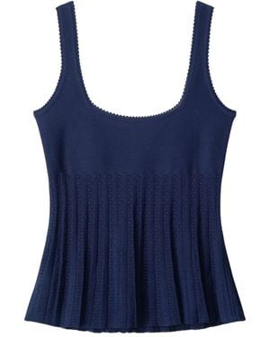 STAUD Top Con Scollo Squadrato - Blu