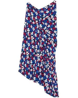 Colville Gonna A Fiori Asimmetrica - Blu