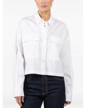 Arlo Mott Pocket-Detail Cropped Shirt - White