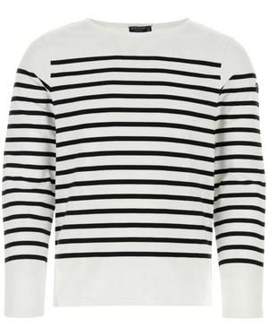 Saint James Pull À Rayures - Blanc