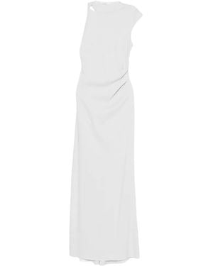 Patrizia Pepe Asymmetric-Arm Maxi Dress - White