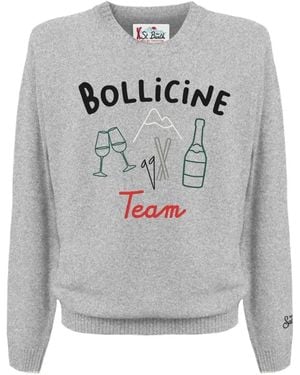 MC2 Saint Barth Pull À Broderies - Gris