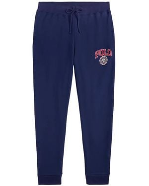 Polo Ralph Lauren Logo-Patch Drawstring Track Trousers - Blue