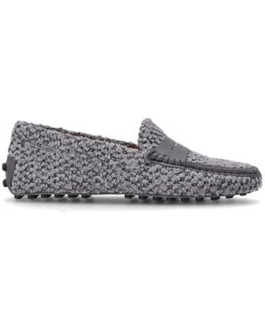 Tod's Strukturierte Gommino Loafer - Grau